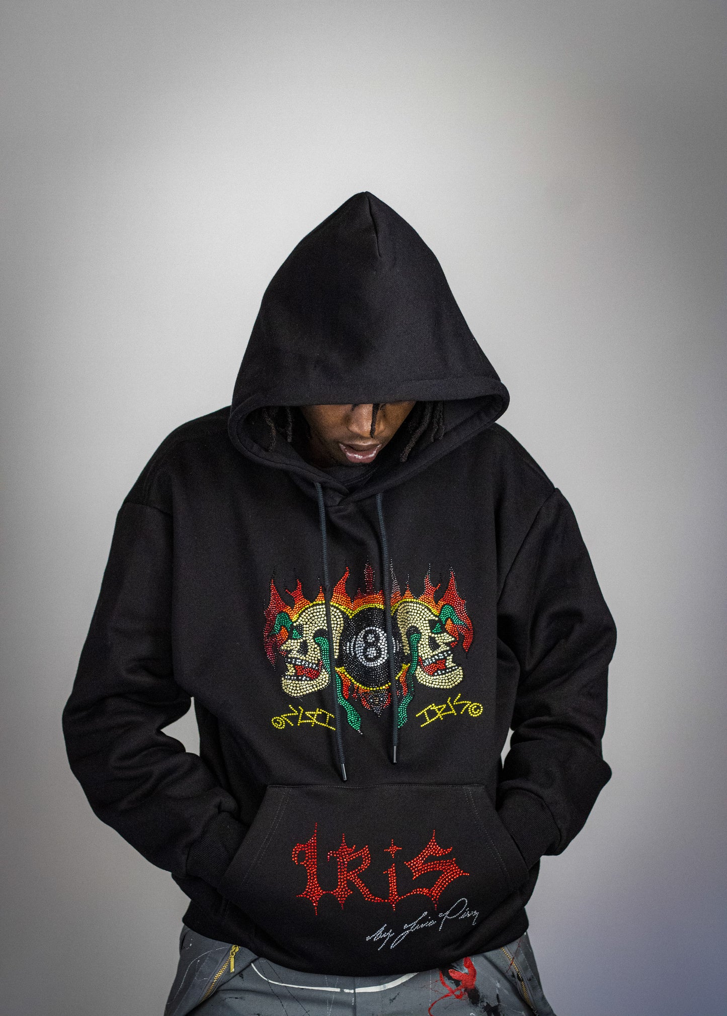 evol, Iris “8 Ball” Rhinestone Hoodie
