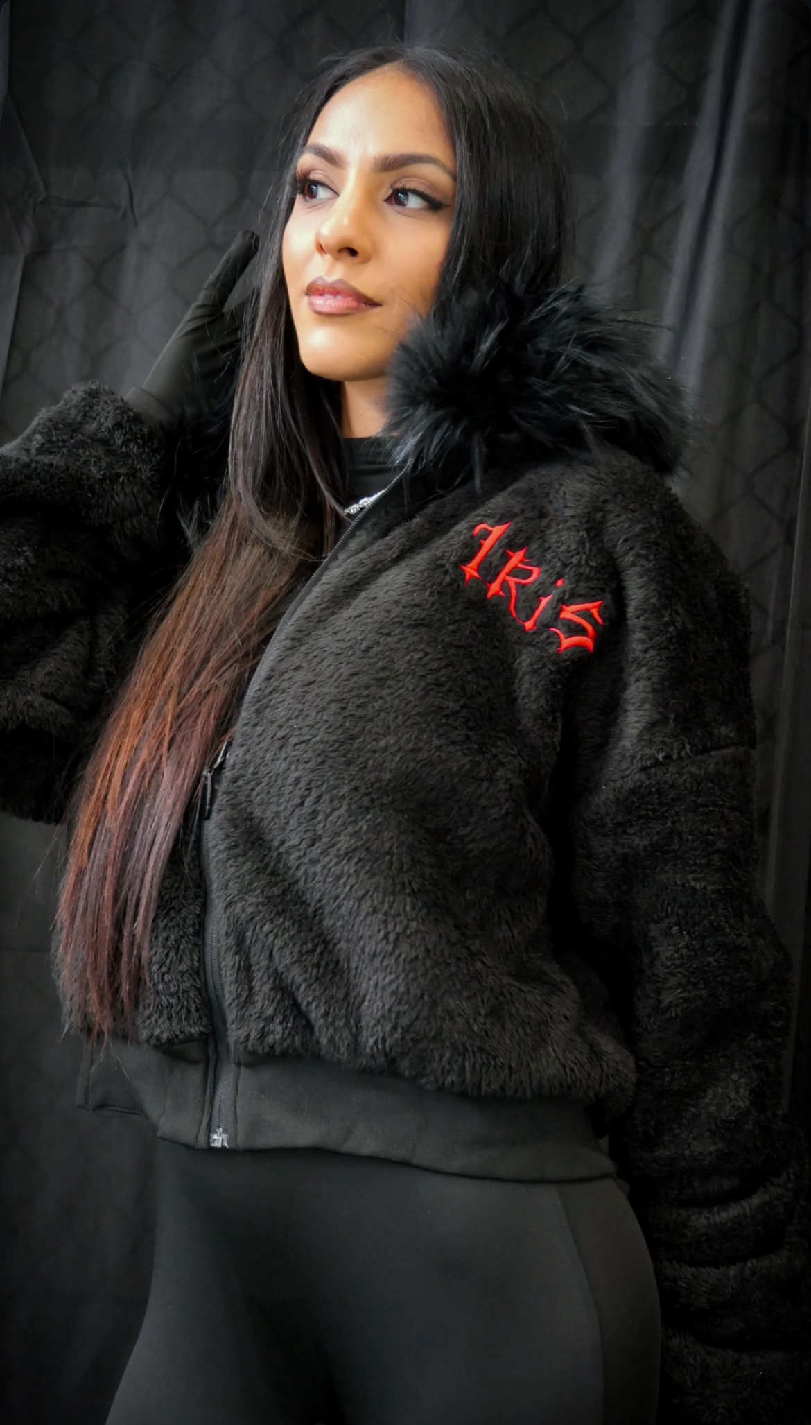 "8 Ball" Camo/ Black Sherpa Reversible Jacket